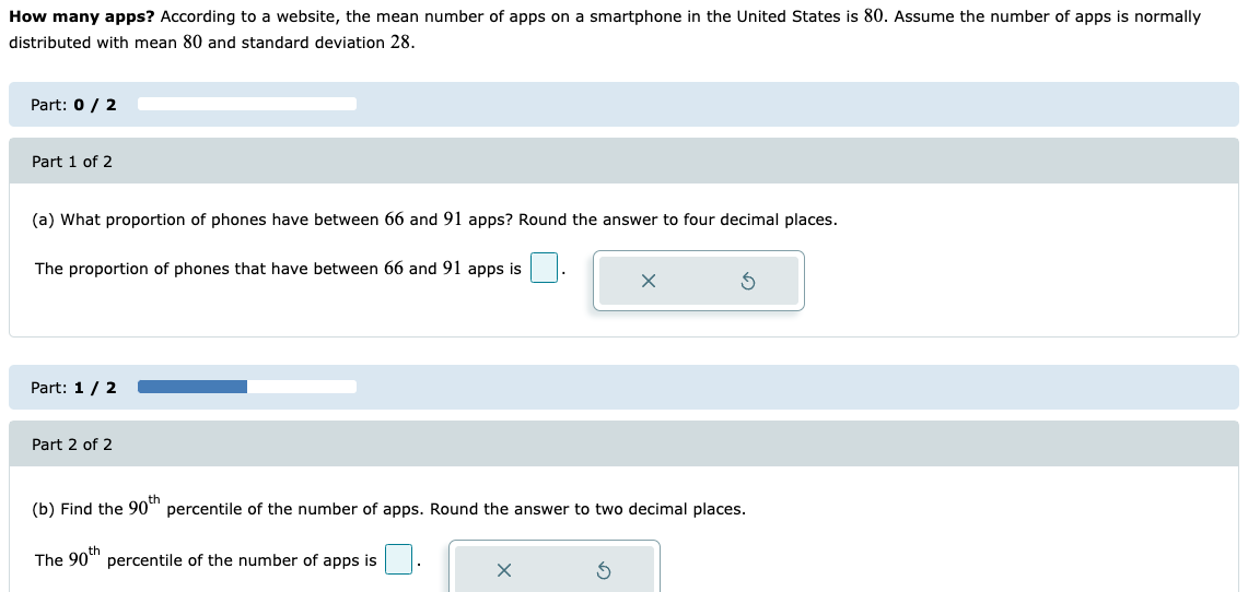Solved How Many Apps According To A Website The Mean Chegg