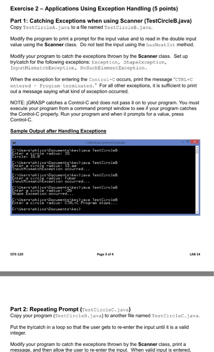 Solved Part 1: Throw Exceptions (Checked Exceptions) | Chegg.com