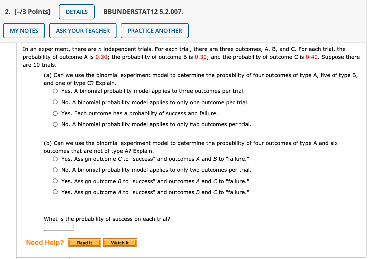 1. [2/3 Points] DETAILS PREVIOUS ANSWERS | Chegg.com