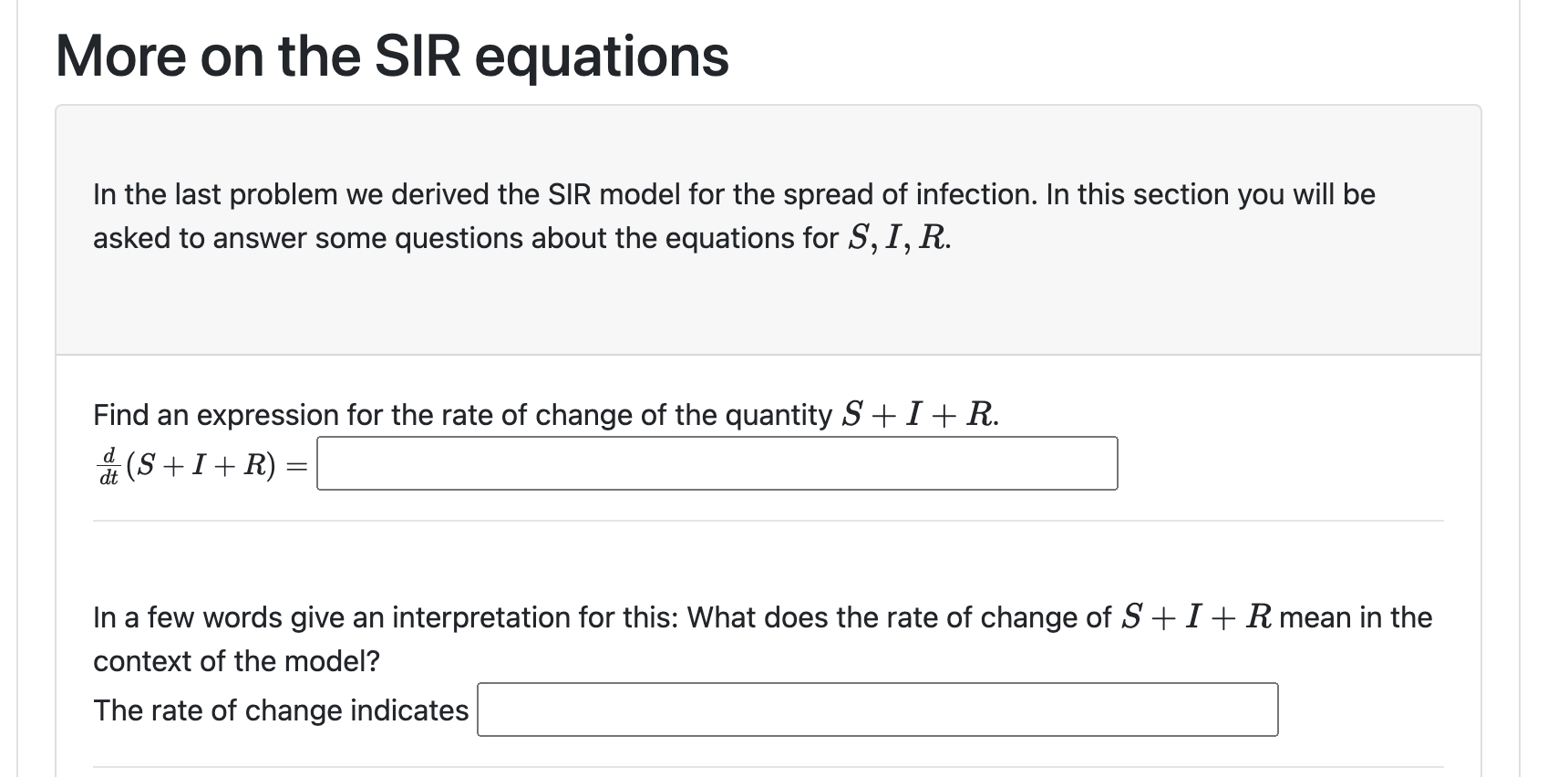 Solved SIR models SIR models are a widely used model for | Chegg.com
