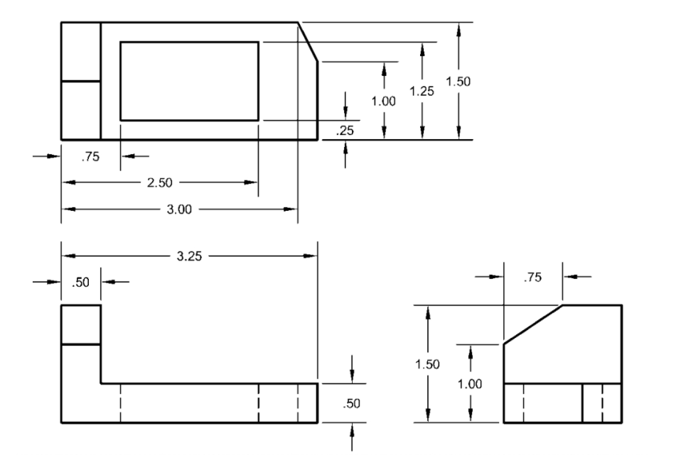 Solved Draw a full scale cabinet oblique pictorial by hand | Chegg.com