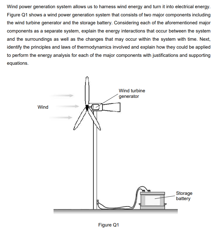 Solved Wind power generation system allows us to harness | Chegg.com