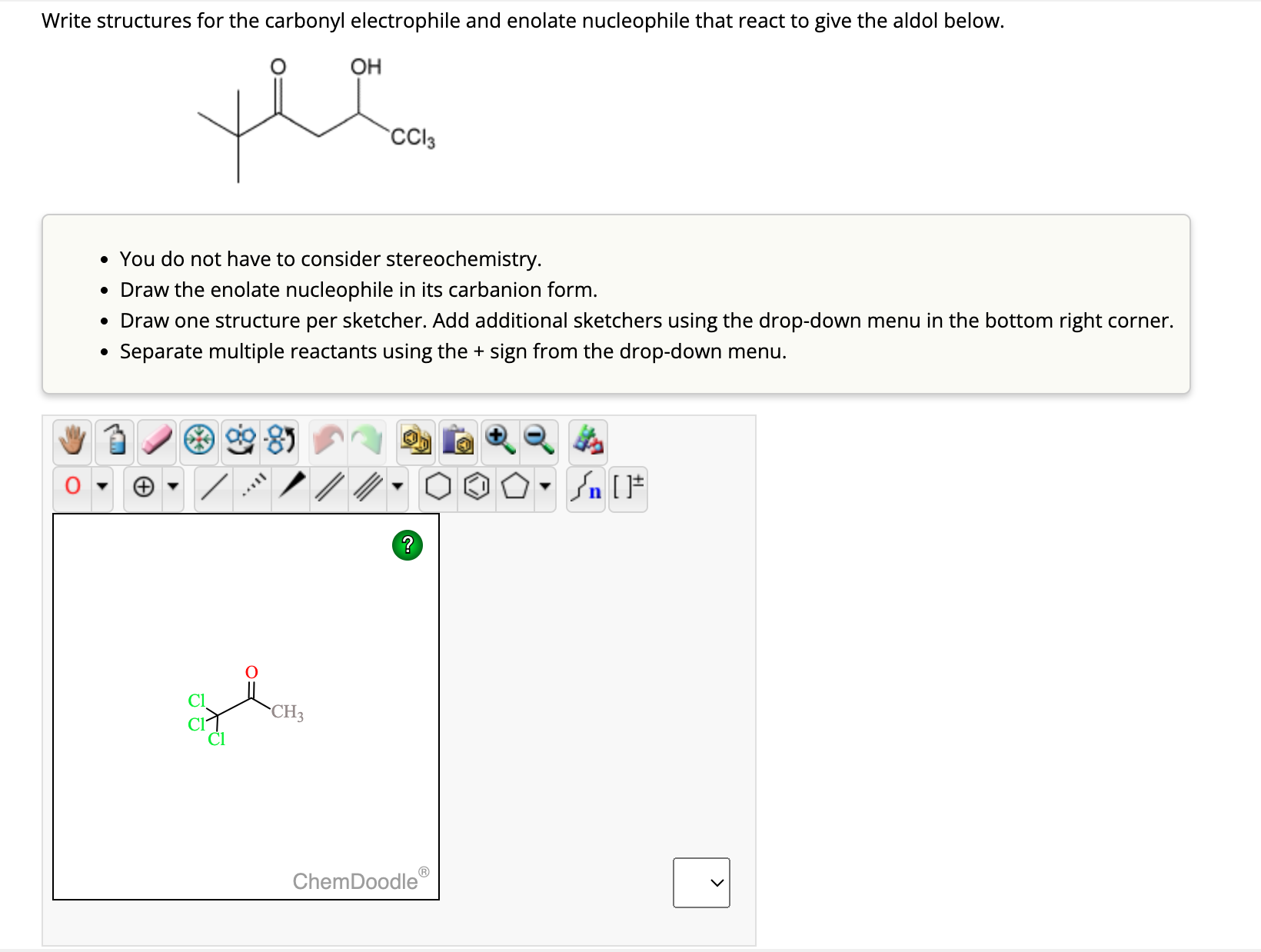 Solved Write structures for the carbonyl electrophile and | Chegg.com