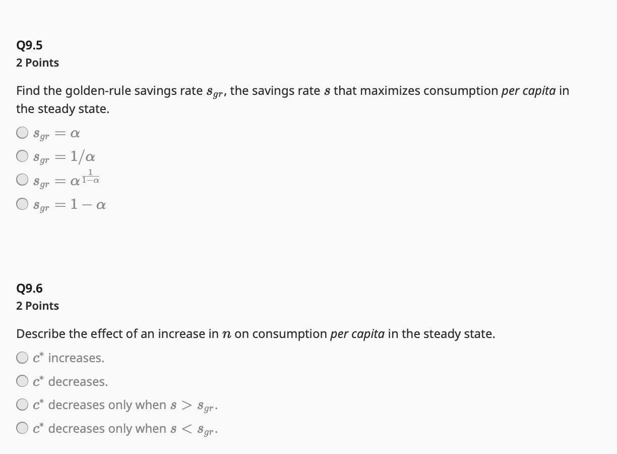 Solved The Solow model is an important formal model of | Chegg.com