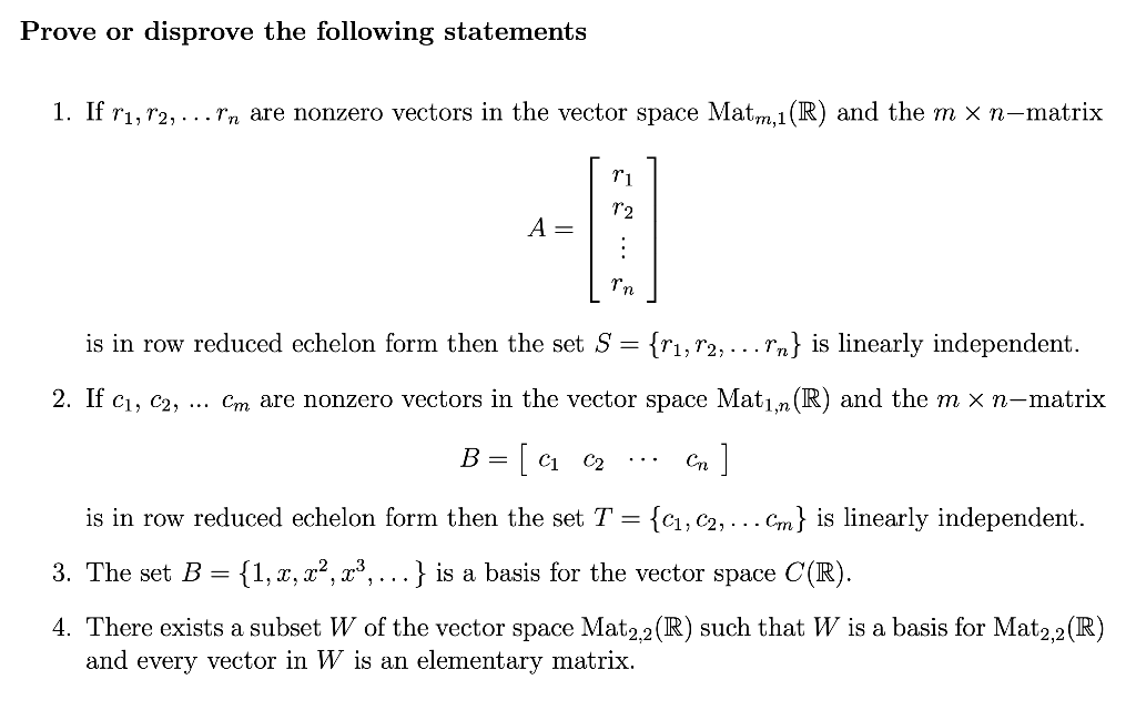 Solved If r1 r2 . . . rn are nonzero vectors in the Chegg