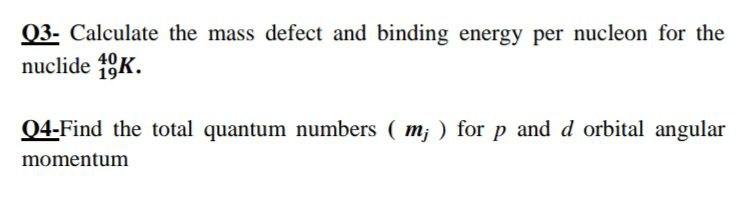 Solved B How Does Mass Defect Relate To Binding Energy Chegg Com