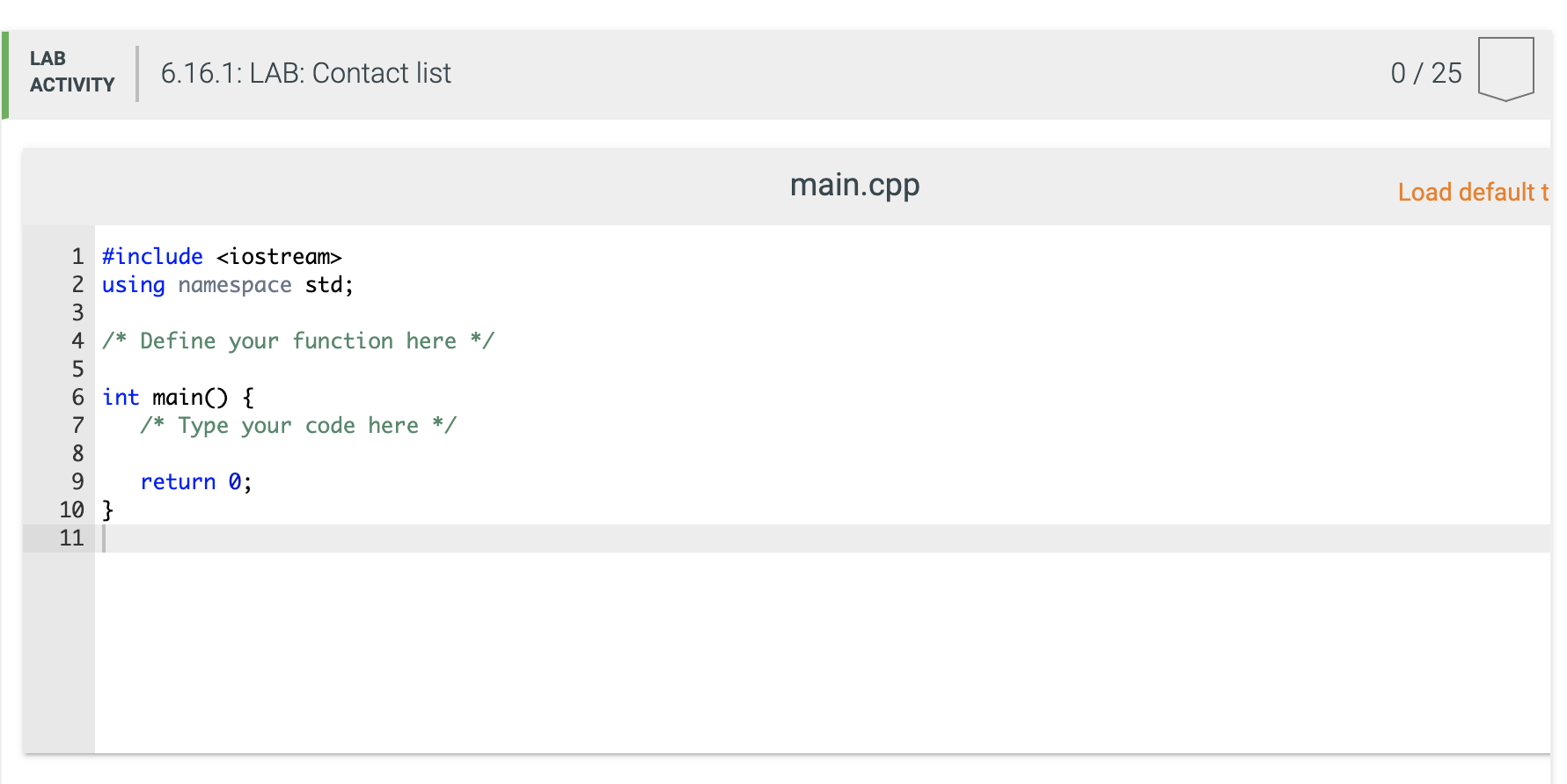 Solved: 6.16 LAB: Contact List A Contact List Is A Place W... | Chegg.com