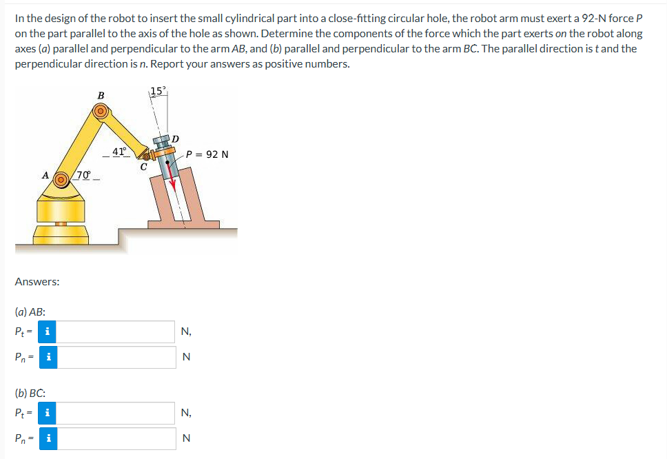 Solved In ﻿the design of ﻿the robot to ﻿insert the small | Chegg.com