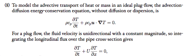 (8) To model the advective transport of heat or mass | Chegg.com