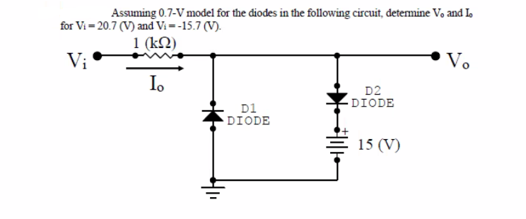 Solved Assuming 0.7-V model for the diodes in the following | Chegg.com