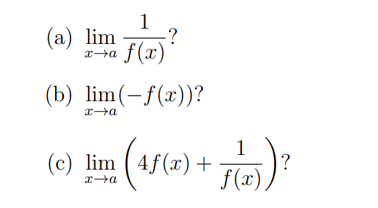 Solved Consider A Function F With Limx A F X What Chegg Com