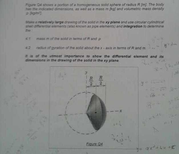 Figure 04 shows a portion of a homogeneous solid | Chegg.com