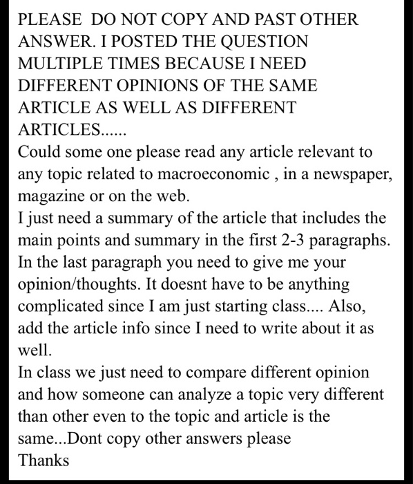 Solved PLEASE DO NOT COPY AND PAST OTHER ANSWER. I POSTED | Chegg.com
