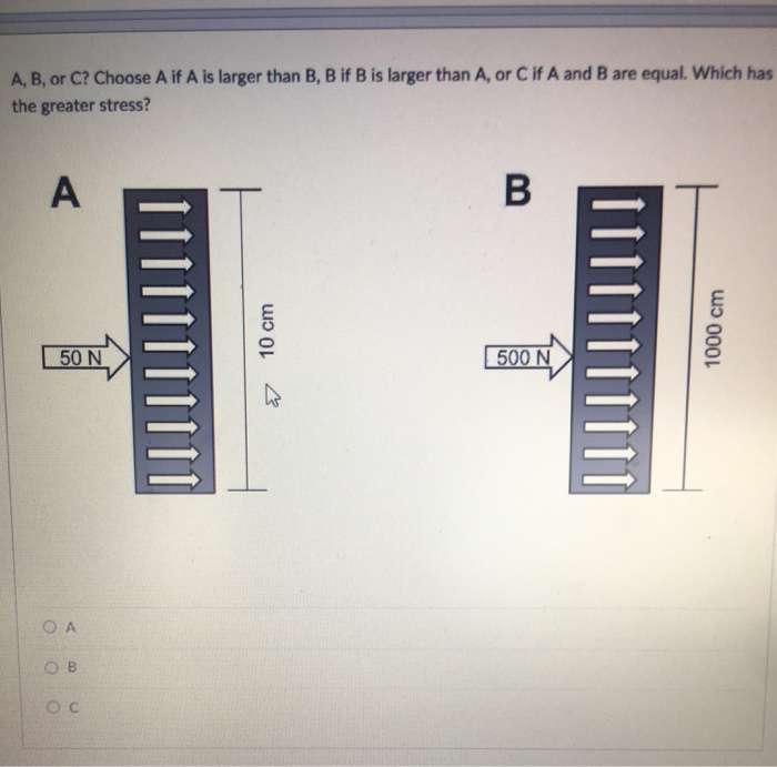 Solved A, B, Or C? Choose A If A Is Larger Than B, B If B Is | Chegg.com