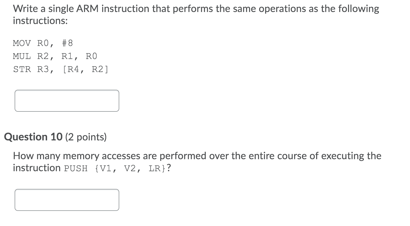 Write a single ARM instruction that performs the same | Chegg.com