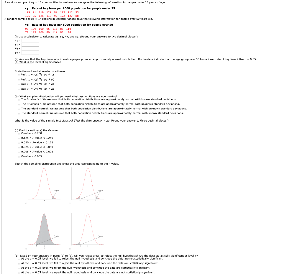 Solved A random sample of n1 = 16 communities in western