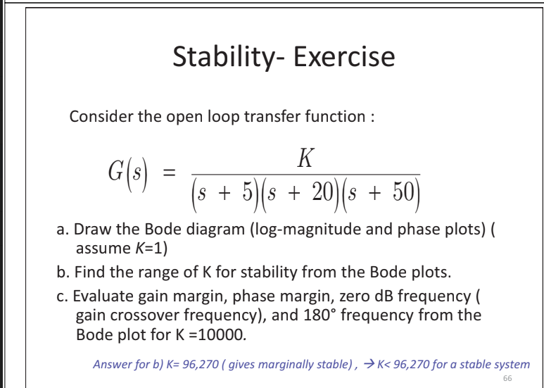 Solved Stability- Exercise Consider the open loop transfer | Chegg.com