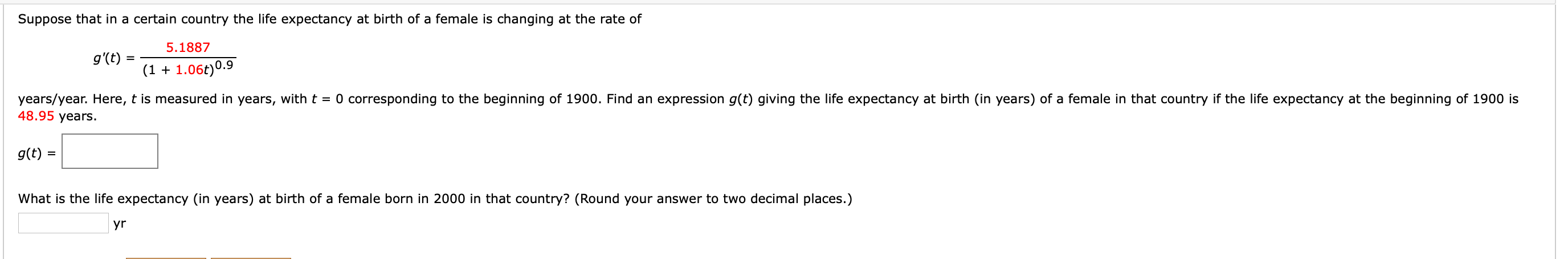 Solved Suppose that in a certain country the life expectancy | Chegg.com