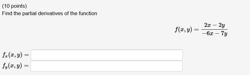 Solved Find the first partial derivatives of the function z | Chegg.com