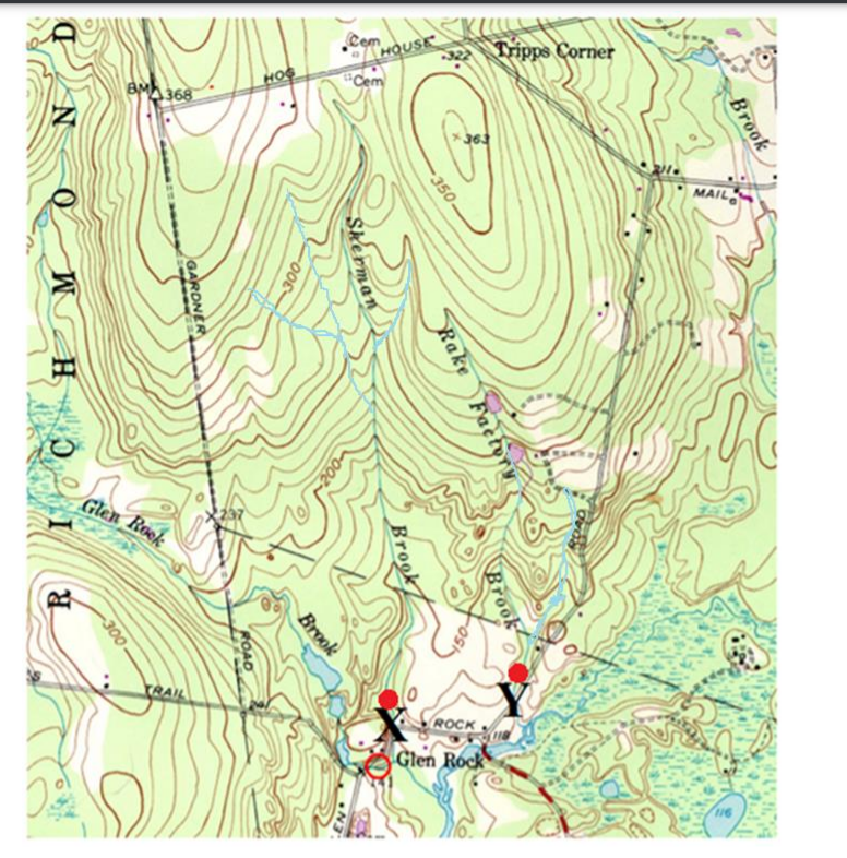 Solved Delineate the watershed boundary on the topographic