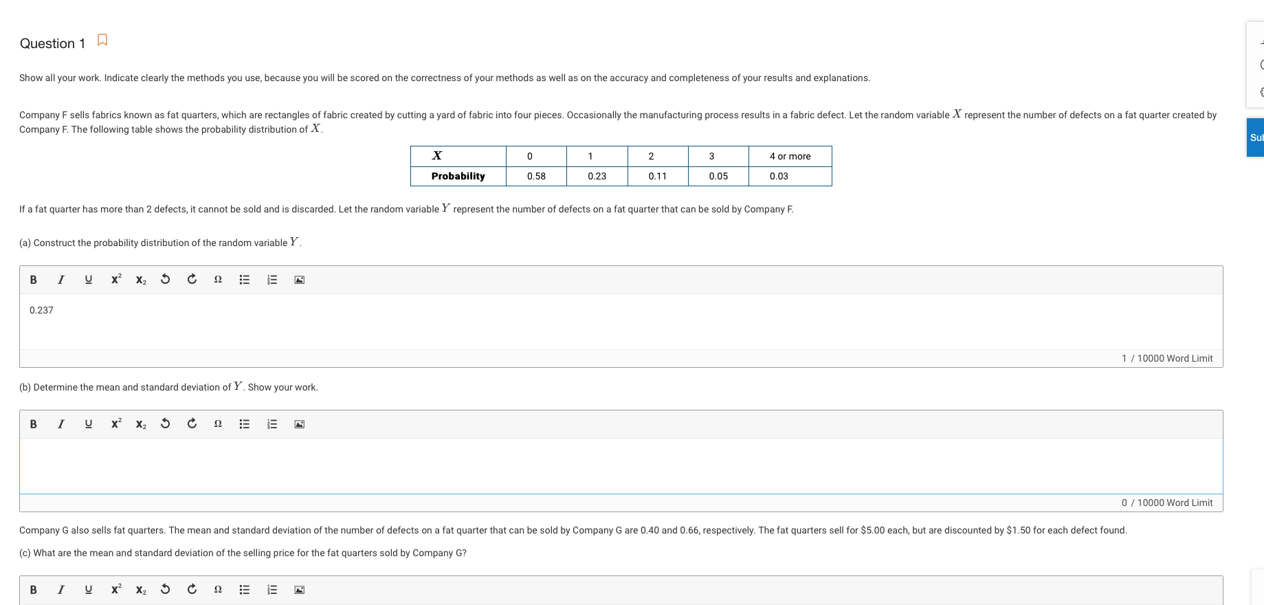 Solved Question 1 0 Show all your work. Indicate clearly the