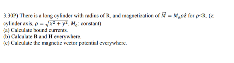 Solved 3 30p There Is A Long Cylinder With Radius Of R Chegg Com