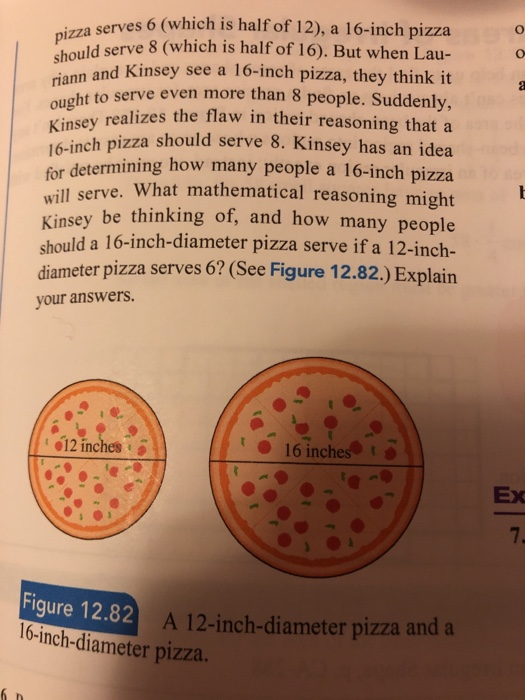 Solved cheese are always spia edge of the pizza. Compare the | Chegg.com