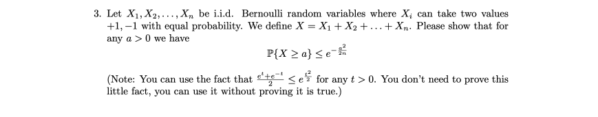 Solved Let X1,X2,…,Xn be i.i.d. Bernoulli random variables | Chegg.com