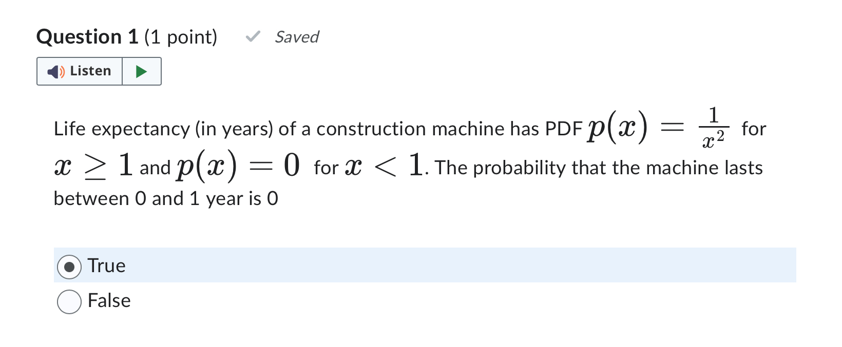 Solved Life expectancy (in years) of a construction machine | Chegg.com
