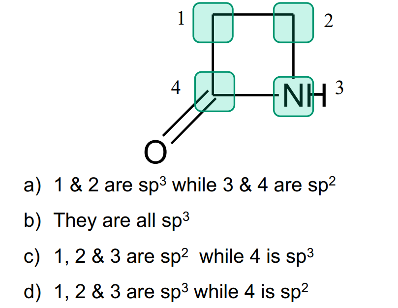 Solved SP2 or SP3: chemistry Is the answer A? I just want | Chegg.com