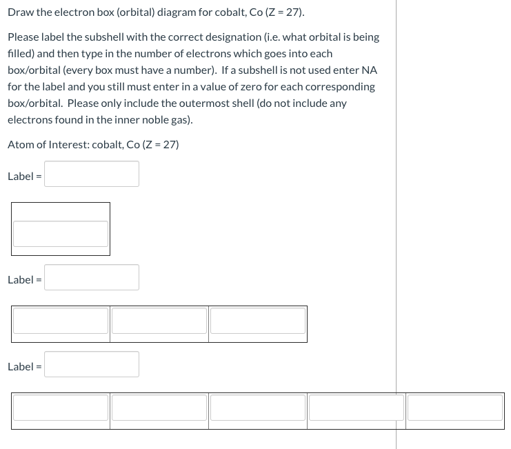 orbital diagram for cobalt