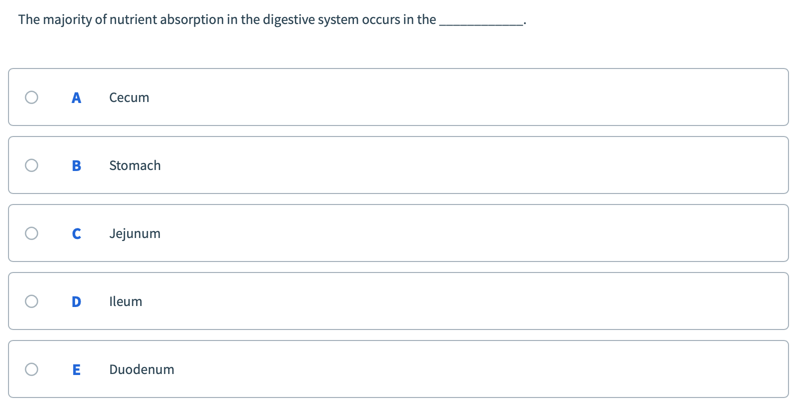 Solved The majority of nutrient absorption in the digestive | Chegg.com