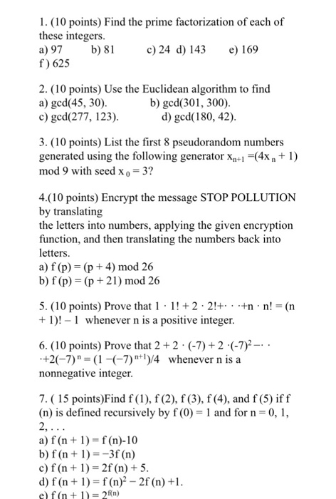 Solved Find the prime factorization of each of these | Chegg.com