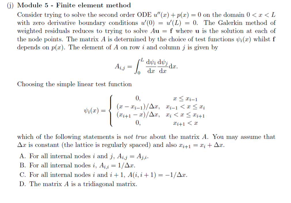 (j) Module 5 - Finite element method Consider trying | Chegg.com