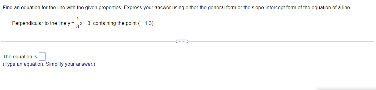 Solved Find an equation for the line with the given | Chegg.com