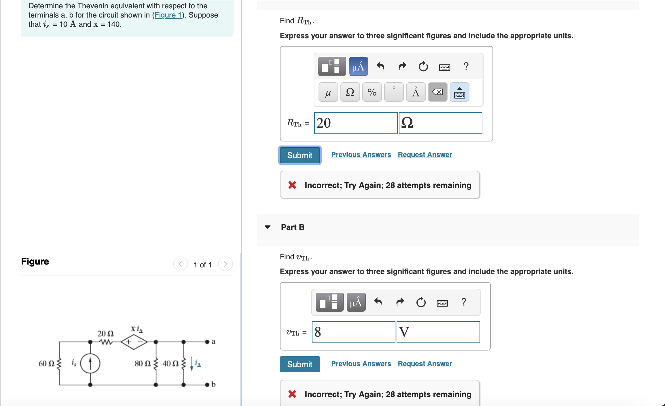Solved I was able to determine Inorton as 7.5A but I cant | Chegg.com