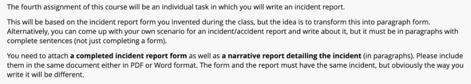 Solved The Fourth Assignment Of This Course Will Be An | Chegg.com