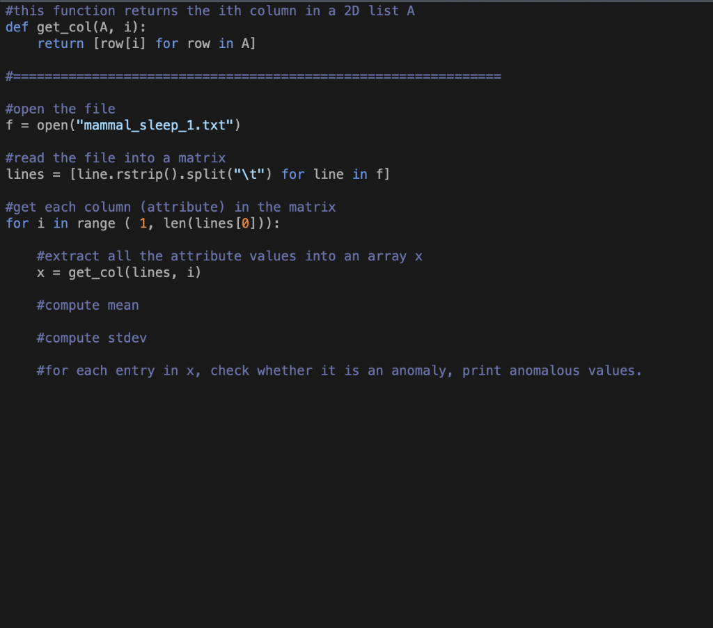 Lab 7 (7 points) One simple way to detect anomalies | Chegg.com