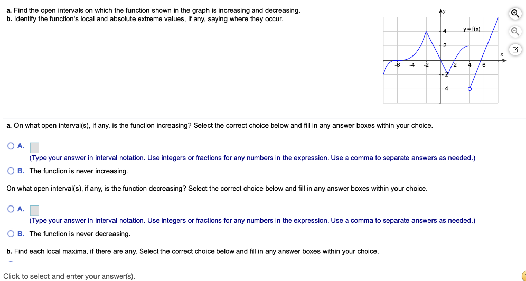 Solved AY a. Find the open intervals on which the function | Chegg.com