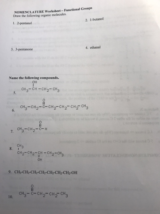27 Organic Compounds Worksheet Answers - Worksheet Information