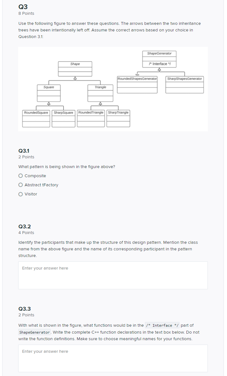 Solved Q3 8 Points Use the following figure to answer these | Chegg.com
