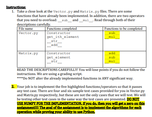 Solved Here is my code class Matrix: # input: mat | Chegg.com