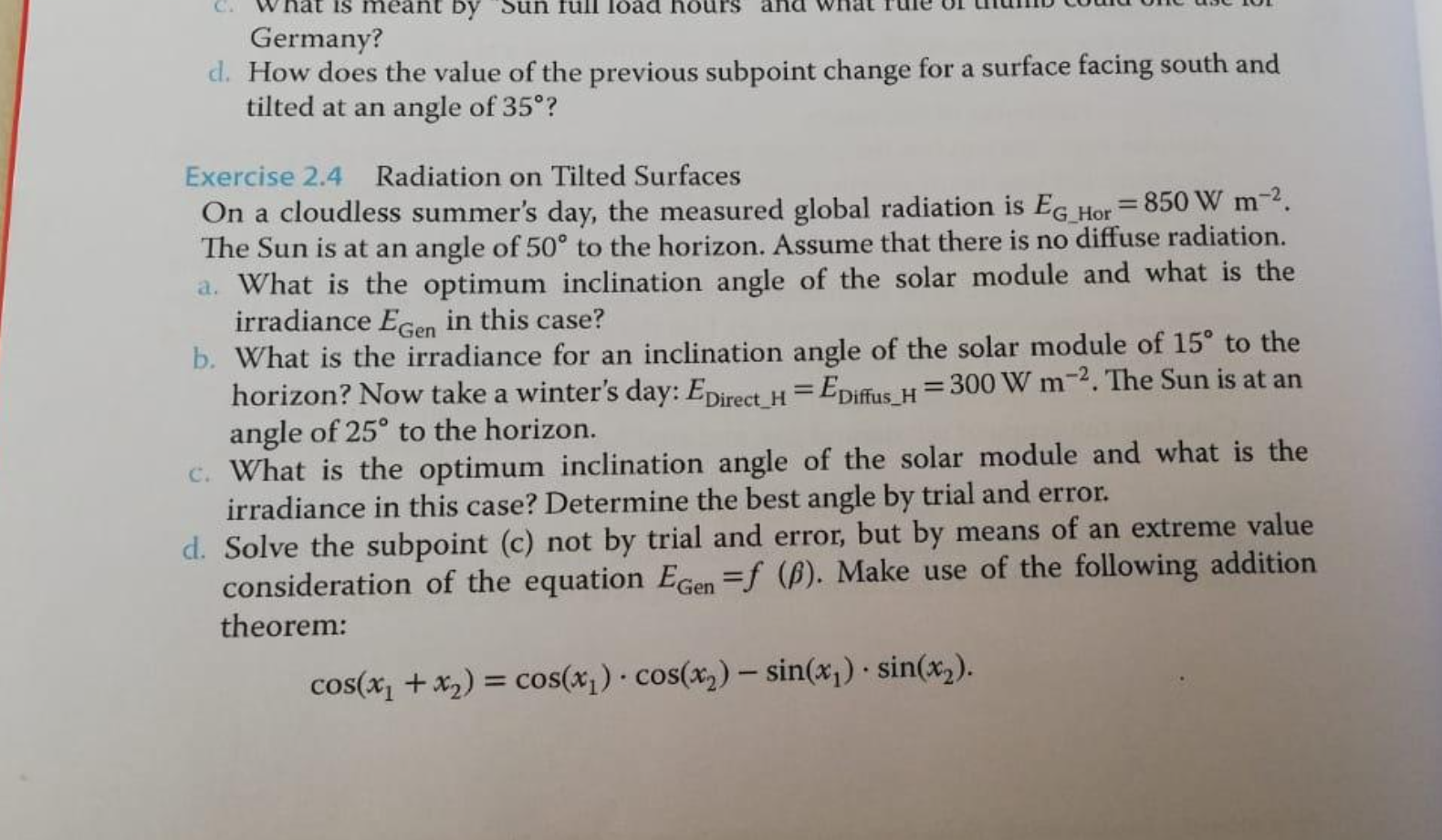 Solved I need help for part C and D. I have calculated the | Chegg.com