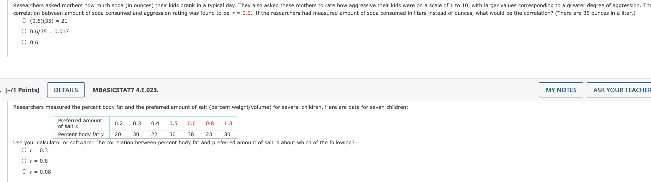 Solved Researchers asked mothers how much soda (in ounces)
