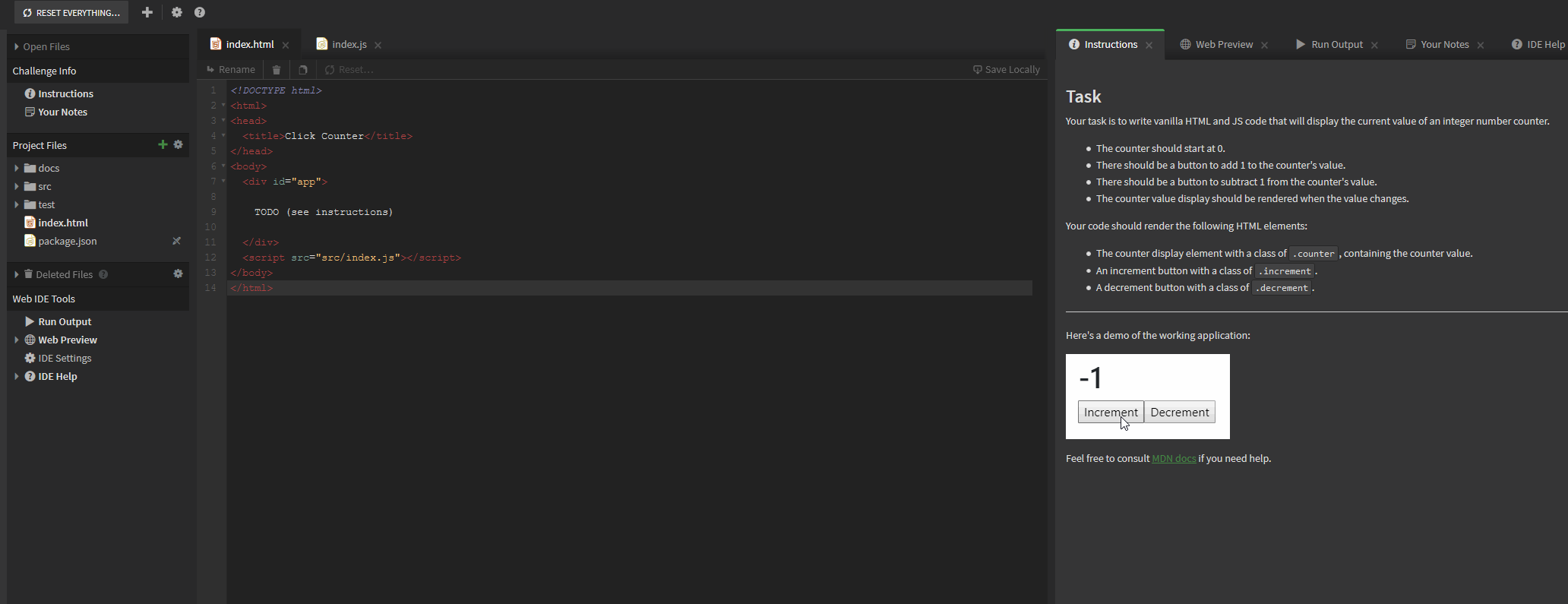 Solved Your task is to write vanilla HTML and JS code that | Chegg.com