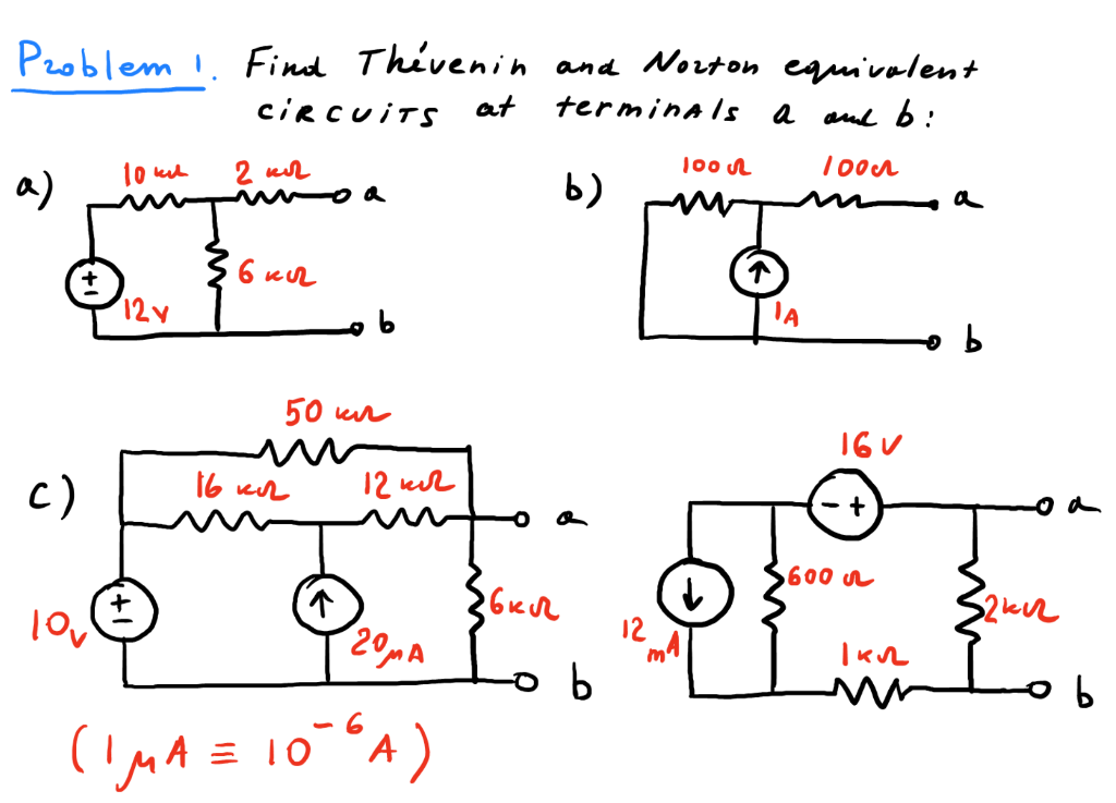 Solved Find Thevenin And Norton Equivalent Circuits At | Chegg.com