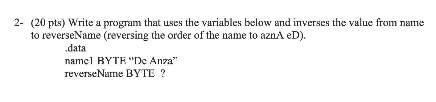 Solved Write a program that uses the variables below and | Chegg.com