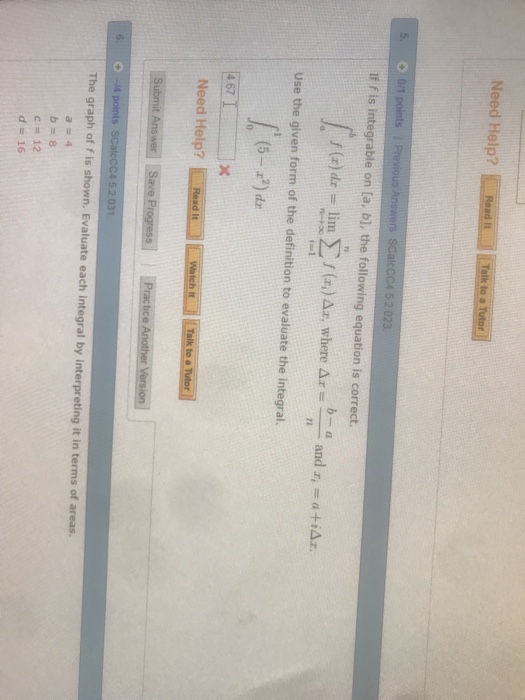 Solved If F Is Integrable On [a, B], The Following Equation | Chegg.com