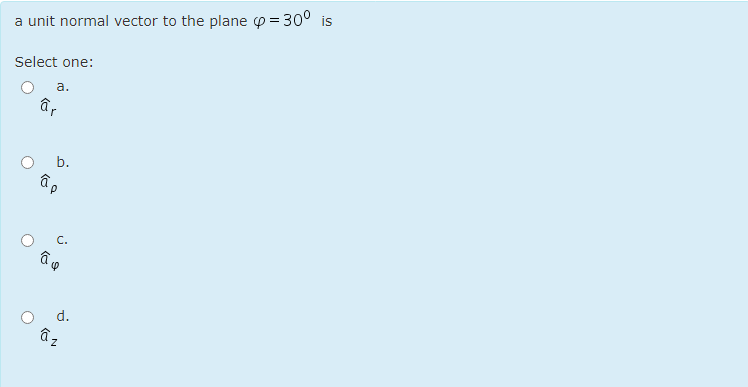Solved One Of The Following Is Not A Unit Vector Of Spher Chegg Com