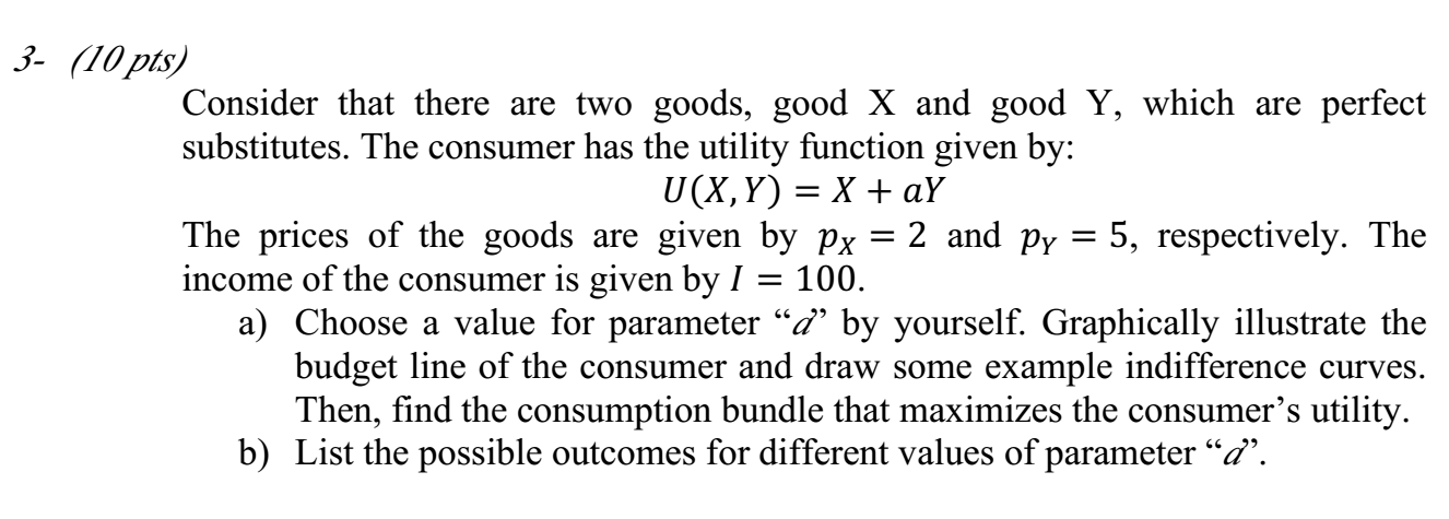 Solved = = = 3- (10 pts) Consider that there are two goods, | Chegg.com